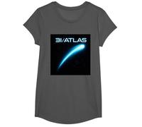 Interstellar 3I Atlas Comet Emblème OVNI Sonde Extraterrestre T-Shirt, Fille, Asphalte, L