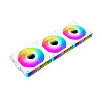 Interstellar-V1 Daisy Chain RGB UNI PC Fan 120 mm 3 Pieces 2000RPM/58.36CFM Infinity Mirror 5V3PIN ARGB and 12V4PIN PWM Fan White