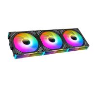 Interstellar-V1 Daisy Chain RGB UNI PC Fan 120 mm 3 Pieces 2000RPM/58.36CFM Infinity Mirror 5V3PIN ARGB and 12V4PIN PWM Fan Black