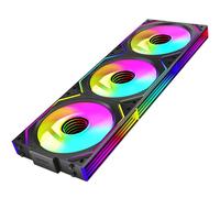 Interstellar-V2 Daisy Chain RGB PC Fan 120 mm 3er Pack,1850RPM/68CFM/2.4mmH2O/24LEDs,5V3PIN ARGB and 12V4PIN PWM Fan (Black Reverse Blade)