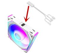 Interstellar-V2/V2Rs Pc Fan Uni Fan 5V 3Pin Fan Connection Line White,4Pin Pwm Fan Connection Line White