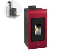 INTERSTOVES - Pack INTERSTOVES Poêle à granulés ZARA 9 Etanche + Kit Conduit Ventouse (sortie façade) - Bordeaux