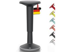 Interstuhl UPis1 Tabouret debout ergonomique réglable en hauteur avec base antidérapante et protection anti-basculement pour un travail plus sain (Noir)
