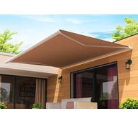 Intersun Store banne manuel coffre intégral 3 x 2 m - Louisa blanc / taupe - 920794