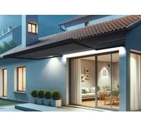 Intersun Store banne motorisé coffre intégral + LED 4 x 3,5 m - Soa gris - 989302