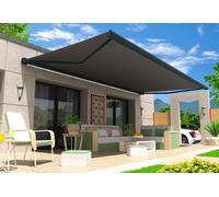 Intersun Store banne motorisé coffre intégral + LED 5 x 3,5 m - Hevoa gris - 918425