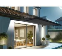 Intersun Store banne motorisé coffre intégral + LED 5 x 3,5 m - Soa gris - 990902