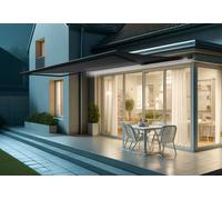 Intersun Store banne motorisé coffre intégral + LED 6 x 3,5 m - Hevoa gris - 919132