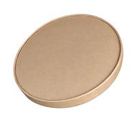 Intertan QKP1100 Lot de 50 couvercles en papier kraft pour boîte de nourriture ronde 1100 ml Couleur naturelle Diamètre 165 mm