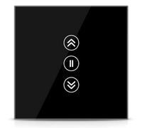 Interupteur Murale,Interrupteur Interrupteur à rideau intelligent avec fonction limite SMART Smart Life Control Roller Stamines rouleaux 110V 220V Noir(Black)
