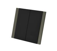 Interupteur Murale,Interrupteur Interrupteur marche/arrêt ignifuge à 2 boutons, 1 voie, panneau en plastique classique encastré au mur(E)