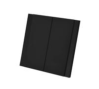 Interupteur Murale,Interrupteur Interrupteur marche/arrêt ignifuge à 2 boutons, 1 voie, panneau en plastique classique encastré au mur(D)