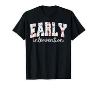Intervention précoce rétro Enseignant Floral Interventionniste T-Shirt