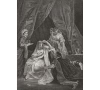 Interview entre la reine Elizabeth I et le comte de Sussex. Après une impression initialement présentée dans la galerie historique de Robert Bowyer publiée entre 1793 et 1806. Poster imprimé par Ken