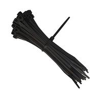 intervisio Collier de Serrage 200 mm x 4,8 mm, Attache Câble, Serre Câbles Rilsan Nylon, Colliers Serre-Cable 200mm, Couleur Noir, Lot de 100 Pièces