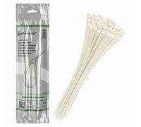 intervisio Collier de Serrage 300 mm x 3,6 mm, Attache Câble, Serre Câbles Rilsan Nylon, Colliers Serre-Cable 300mm, Blanc, 100 Pièces