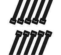 intervisio Collier de Serrage Grande Taille 1000 mm x 9 mm, Attache Câble, Serre Câbles Grand Rilsan Nylon, Colliers Serre-Cable 1000mm, Noir, Lot de 10 Pièces