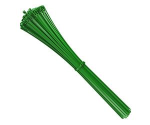 intervisio Collier de Serrage Réutilisable Plastique, 540 mm x 7,6 mm, Attache Câble Réutilisables, Serre Câbles Rilsan Nylon, Colliers Serre-Cable 540mm, Vert, Lot de 100 Pièces