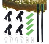 INTERWARM 2 kit de Suspension pour Balançoire d'arbre Sangles Extra Longues de 300cm avec 2 mousquetons à Verrouillage et Sangle de Suspension Robuste pour Hamac et Tous Types de Balançoires.