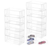INTERWARM 200 vitrine pour Modèle Réduit de Voiture Boîtes de Présentation Transparentes en PVC Boîtes Cadeaux Étui de Rangement pour Armoires de Maison Objets de Collection Emballage Cadeau 3x4x8cm