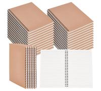 INTERWARM 30 pack de Carnets à Spirales A5 Bloc Notes à Couverture Rigide de 14.6x20.6cm 60 feuilles 120 pages Carnet de Voyage Journal D'Écriture Bloc Notes pour le Travail la Maison le Bureau