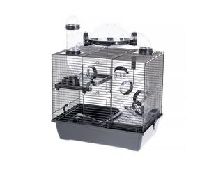 INTERZOO Rocky + terrasse Cage à hamster 42 cm noir
