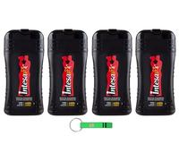 Intesa Lot de 4 gels douche sexe unisexe Ambra d'Arabia - Shampooing douche Action délicate - 250 ml + porte-clés Beni Culinari
