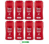 Intesa Lot de 8 gels douche pour homme à l'aloe vera - Shampooing tonifiant et fraîcheur active - 250 ml + porte-clés Beni Culinari