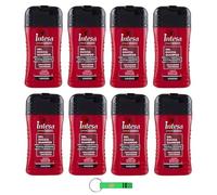 Intesa Lot de 8 gels douche pour homme au ginseng - Shampoing gel douche, propriétés tonifiantes et hydratantes - 250 ml + porte-clés Beni Culinari