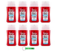 Intesa Lot de 8 gels douche pour homme sensible - Shampooing douche - Action délicate - 250 ml + porte-clés Beni Culinari