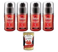 Intesa Pour Homme After Shave Antirughe Hydratant Contre les Rides, Sans Alcool 4 x 100 ml + Italian Gourmet Polpa 400 g