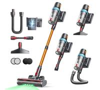 INTETURE Aspirateur Balai sans Fil,600W/50KPA/65Mins Aspirateur sans Fil Puissant Écran Intelligent,Aspirateur Balai Chargement Mural et Brosse Anti-emmêlement pour Tapis,Sols Durs,Poils d'animaux