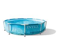 Intex 10 ft x 30 in Beachside Metal Frame Pool Set