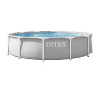 Intex Pools – Piscine hors-sol ronde Prism Frame 366×76 cm gris