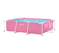 Intex 2,2 m x 1,5 m x 60 cm Pink Rectangular Frame Pool, Dimensions : 2,20 m x 1,50 m x 60 cm (28266NP)