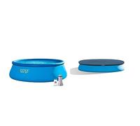 Intex - 26168NP - Kit Piscine Easy Set Autoportante (Ø) 4,57 X (H) 1,22M & 28023 - Bâche Protection pour Piscine Autoportante 4M57