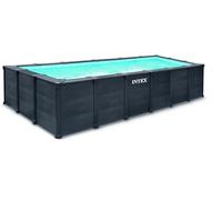 Intex - 26398GS - Kit Piscine Graphite Rectangulaire Tubulaire (L) 6,00 x (l) 3,00 x (h) 1,24m