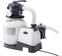 INTEX 26646 - Épurateur de sable Krystal Clear 7900 l/h, pour piscines démontables jusqu'à 37 800 l, 6 fonctions et système de verrouillage