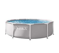 Piscine - INTEX - Prism Premium - 3 05 m x 76 cm - Ronde - Gris