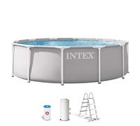 Intex Pools Kit piscine tubulaire Pris Frame 366x99 cm ronde (pompe, cartouche, échelle)
