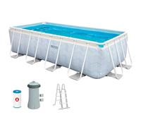 Intex - 26780NP - Kit Piscine Tubulaire rectangulaire Chevron (L) 4,00 x (l) 2,00 x (h) 1,00m