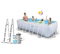 Piscine tubulaire Chevron rectangulaire 4,00 x 2,00 x 1,00 m - Intex