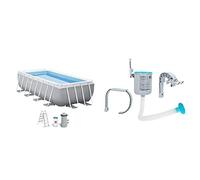 Intex - 26788NP - Kit Piscine Prism Frame Rectangulaire Tubulaire (L) 4,00 X (L) 2,00 X (H) 1,00M & 28000 - Skimmer De Surface Deluxe pour Autostable Ou Tubulaire