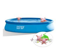 INTEX 28158GN EasySet Piscine Avec Pompe GS 457x84cm + Animaux Gonflables