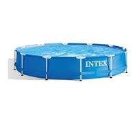 Intex kit piscinette Metal Frame Ronde Tubulaire (ø) 3,66 x (h) 0,76m