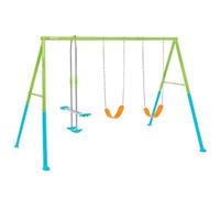 Intex Pools Portique balançoire 44121 – 3 agrès face à face, 2 balançoires, couleurs