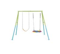 Intex - 44125 - Portique Balançoire 2 Agrès Nid D'oiseau Balançoire Couleurs