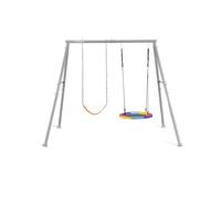 Intex 44126 Balançoire pour Enfant avec siège et balançoire nid d'oiseau, Acier, Gris, 254 x 235 x 200 cm
