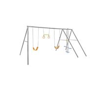 Intex 44131 - Balançoire Swing Set Gris, 2 sièges, balançoire et trapèze, 465 x 249 x 203 cm