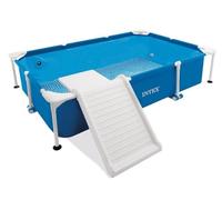 Intex 48404GN Piscine rectangulaire à Cadre pour Chien, Bleu, 229 x 152 x 45,7 cm